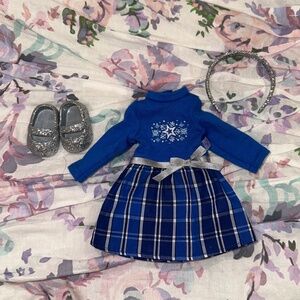 American Girl Winter Blue Outfit for Wellie Wisher Dolls Excellent Condition!